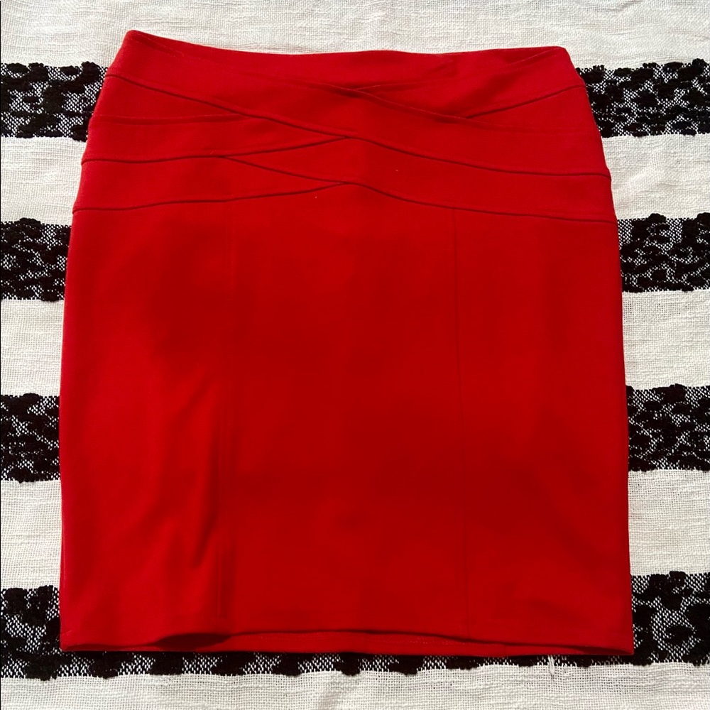 High Waist Red Skirt ♥️